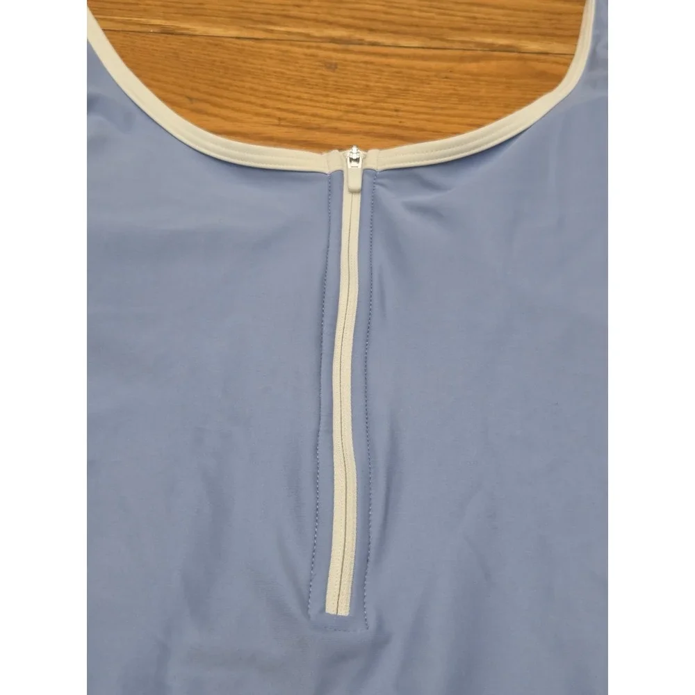 Old Navy Comfortable Basic Half-Zip One-Piece Blue Swimsuit for Women 2X NWT